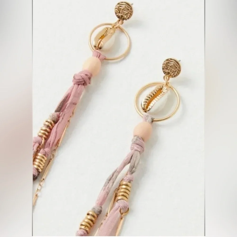 Free People Pink Tassel Earrings - Picture 4 of 8